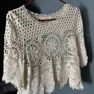 Rebellion Cream Crochet Blouse